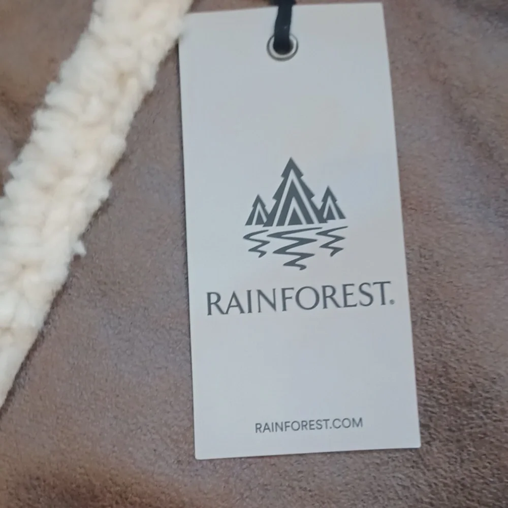NWT Rainforest All-Weather Faux Leather/Suede Chestnut Brown Versatile Jacket - Picture 2 of 11